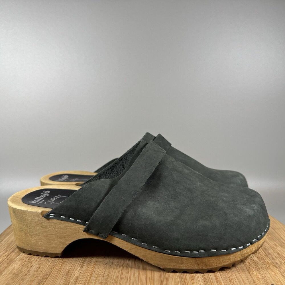 Green Suede Clogs by Vollsjo